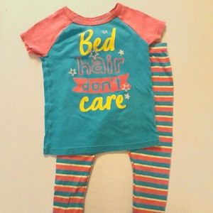 3t Bed hair dont care pajama